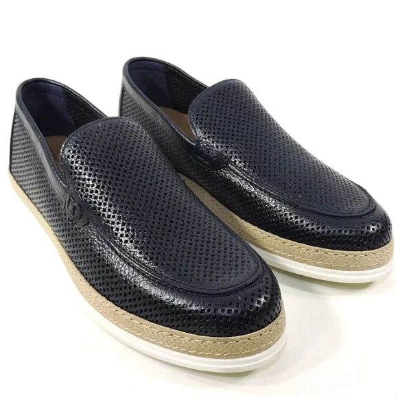 PRINCIPE DI BOLOGNA 🇮🇹 MEN'S BLUE SOFT LEAHER SUMMER FLAT LOAFERS - Picture 2 of 7